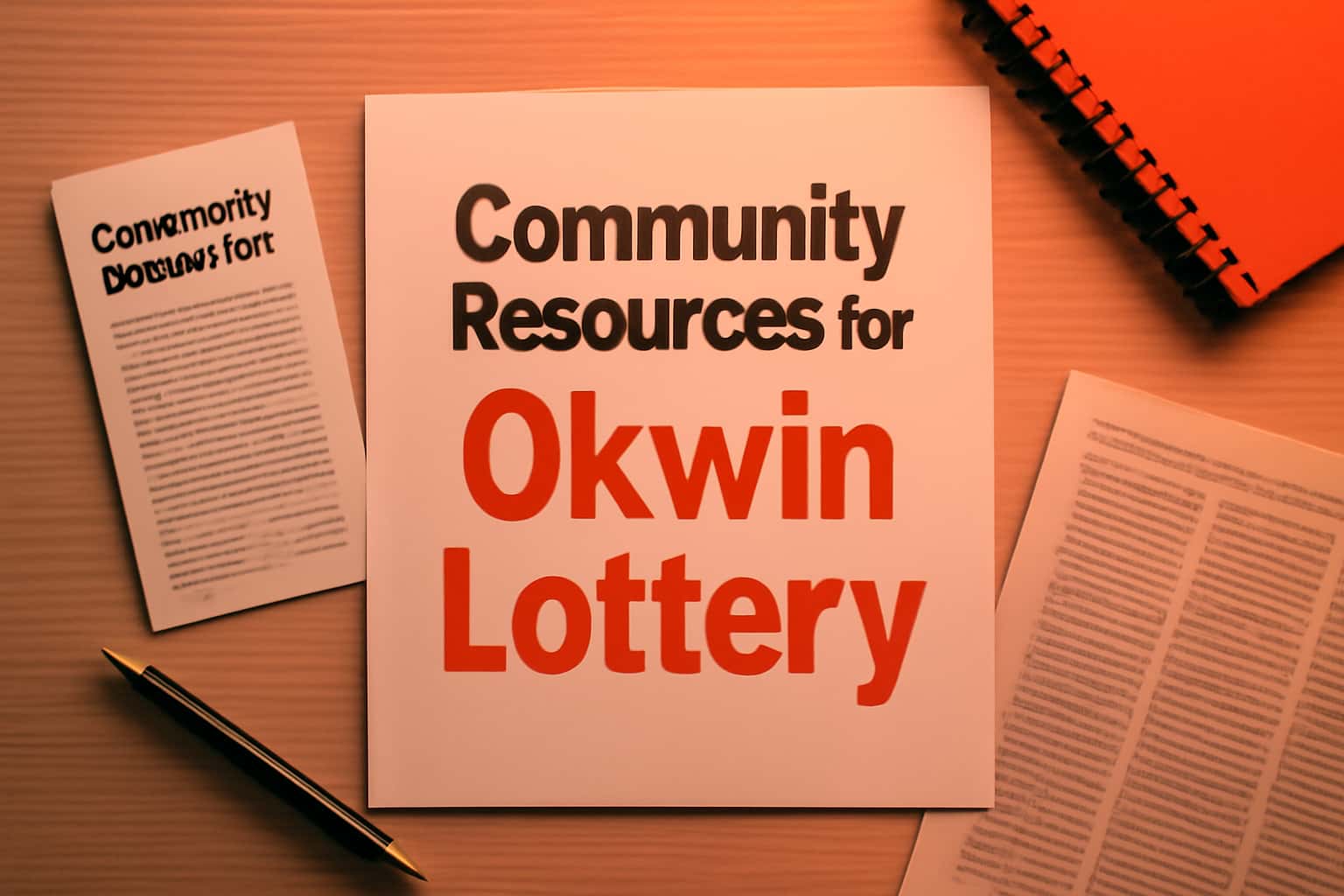 An informative scene representing community resources for Okwin lottery.