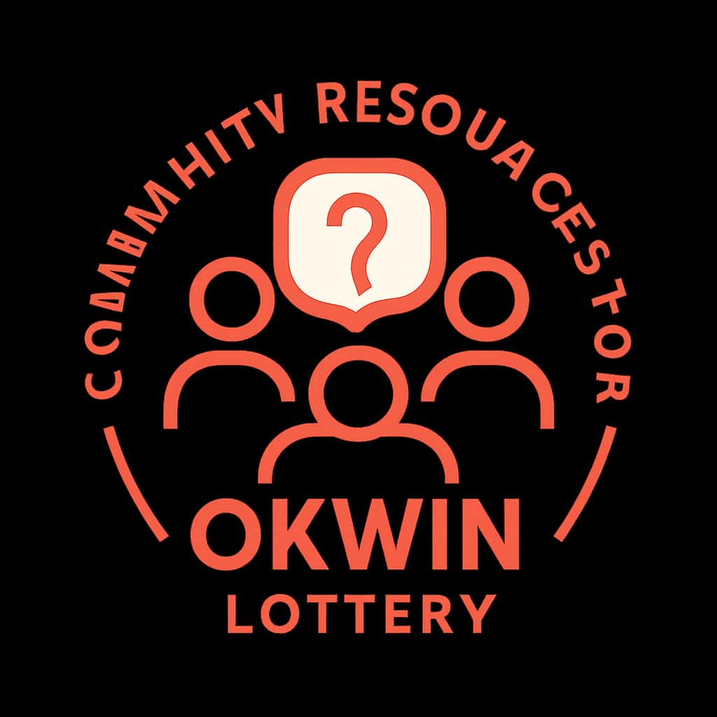 A badge representing Okwin lottery community resources.