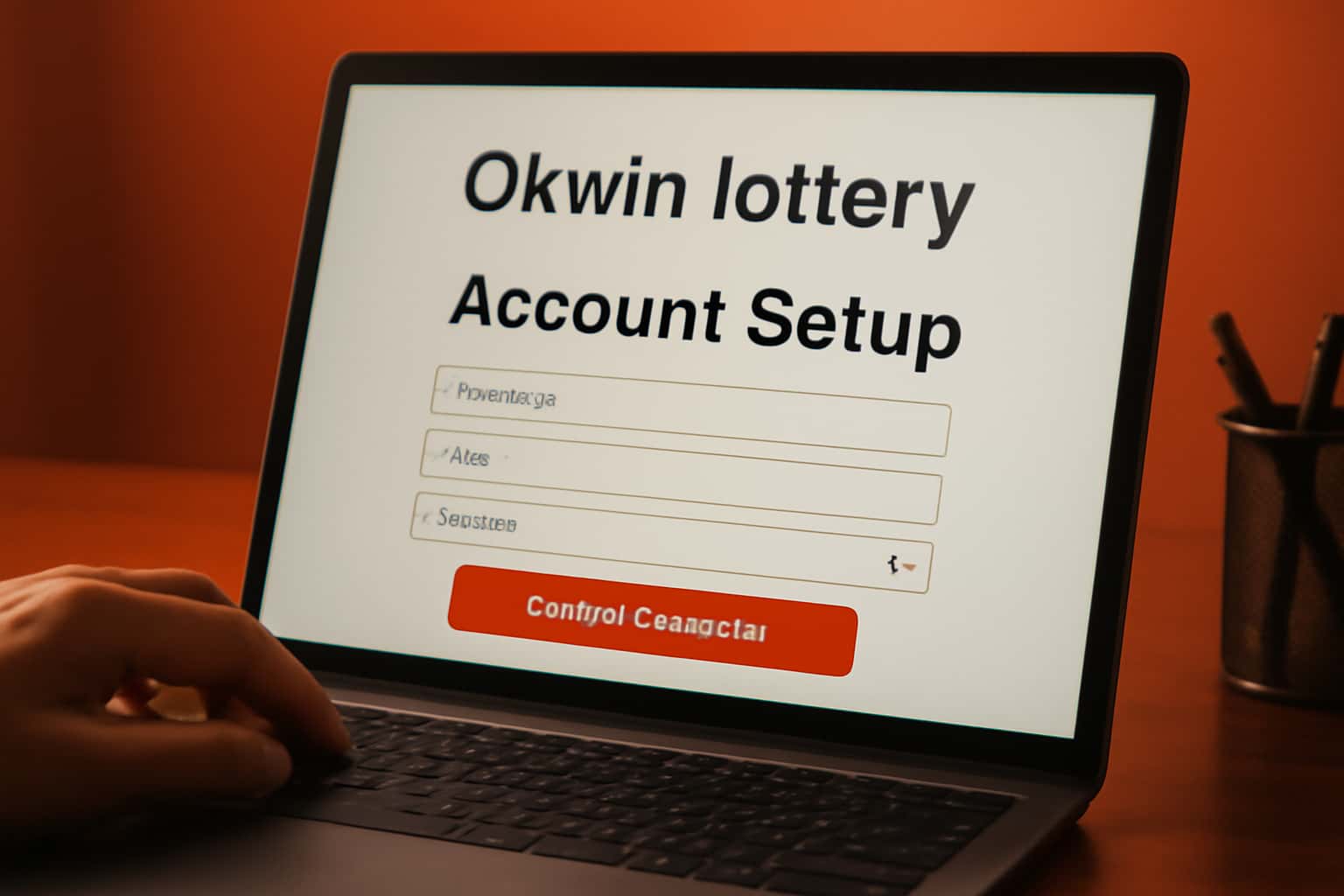 Image depicting the Okwin lottery Account Setup process, showcasing relevant information and visuals.