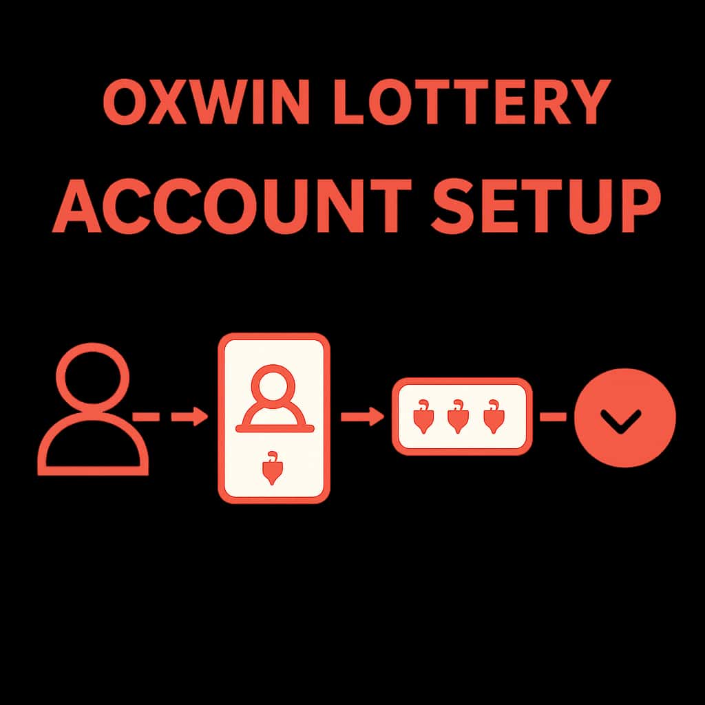 Diagram illustrating the steps for Okwin lottery Account Setup.
