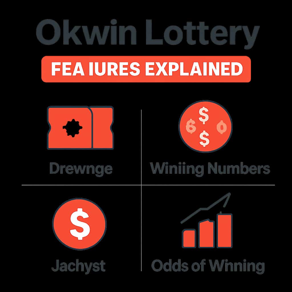 An educational diagram outlining the features of Okwin lottery.