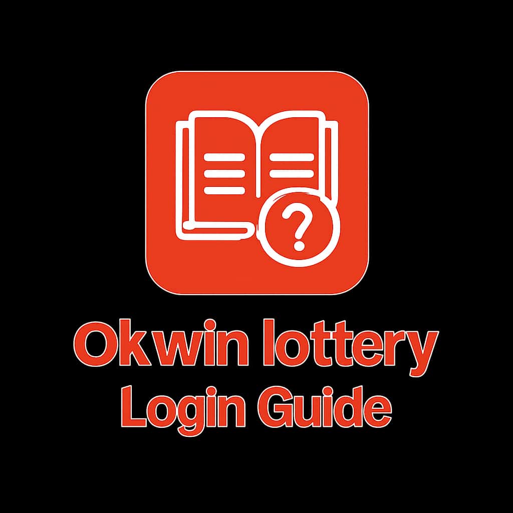 Simple icon symbolizing the Okwin lottery Login Guide with clear, professional text.