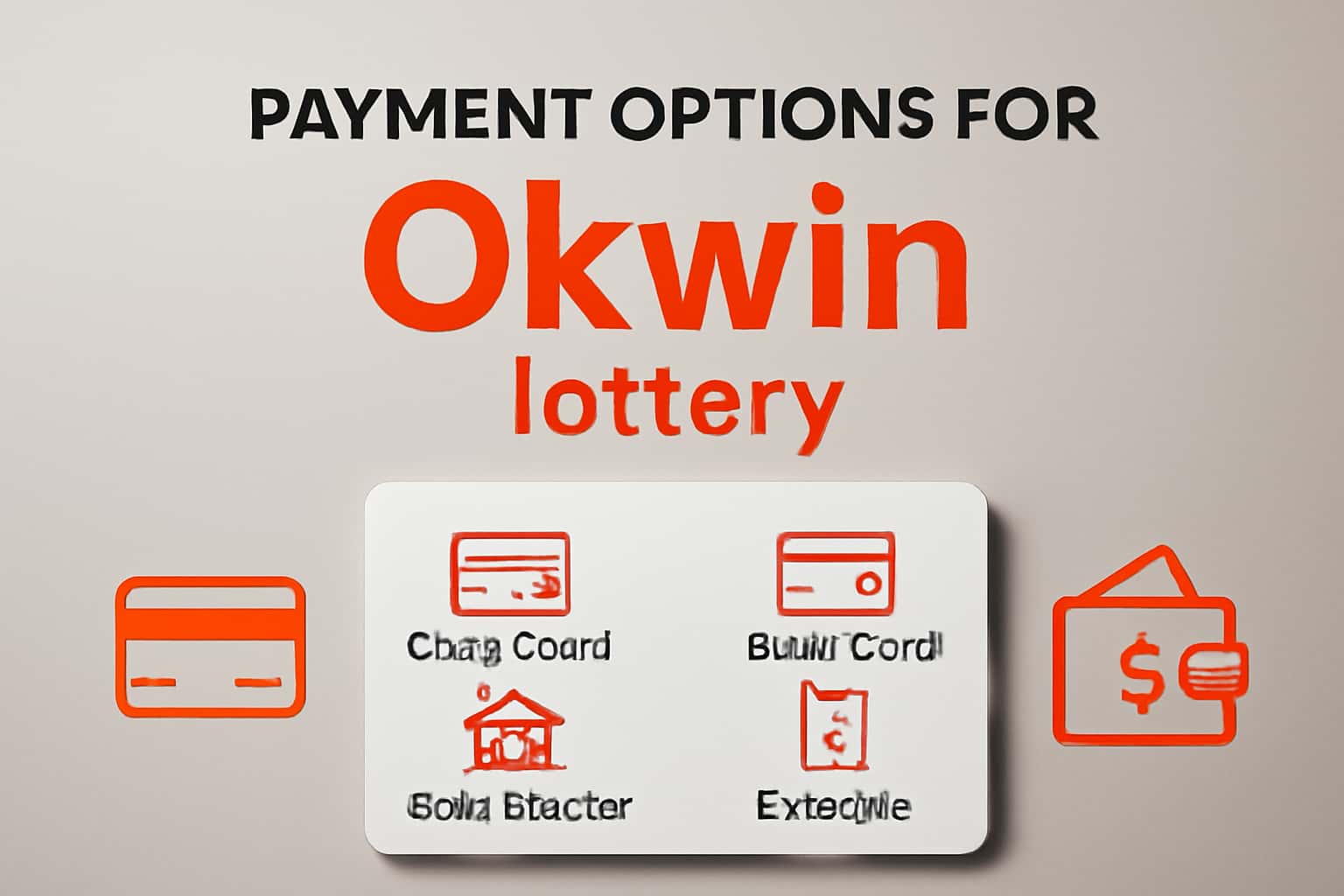 A neutral scene illustrating payment options relevant to the Okwin lottery.