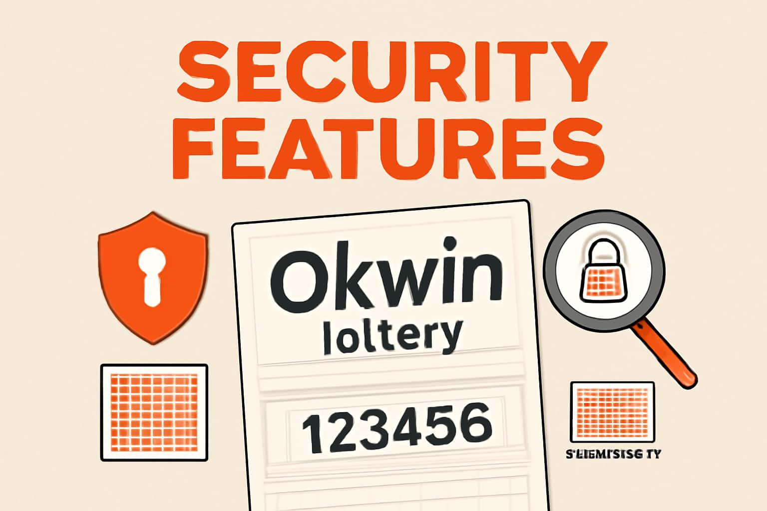 An illustration depicting the security features of Okwin lottery.