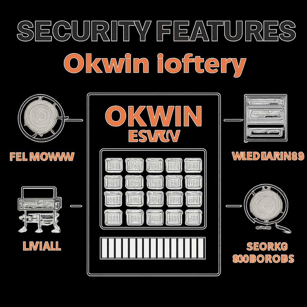 An educational diagram about the security features of Okwin lottery.
