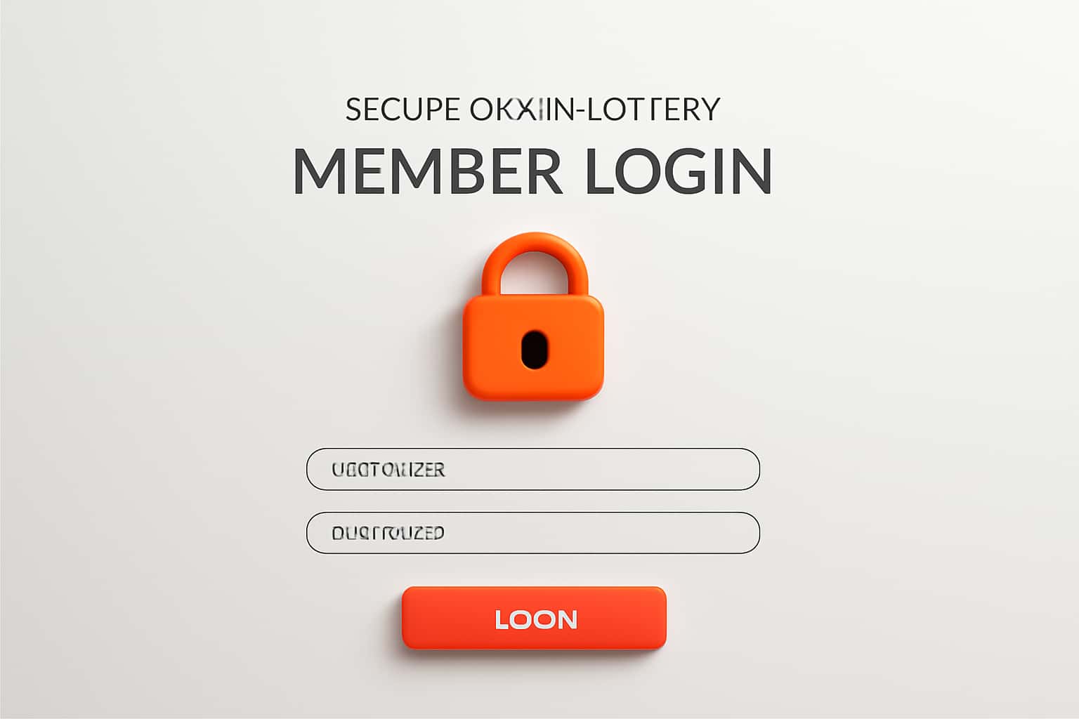 Secure Okwin lottery Member Login Interface