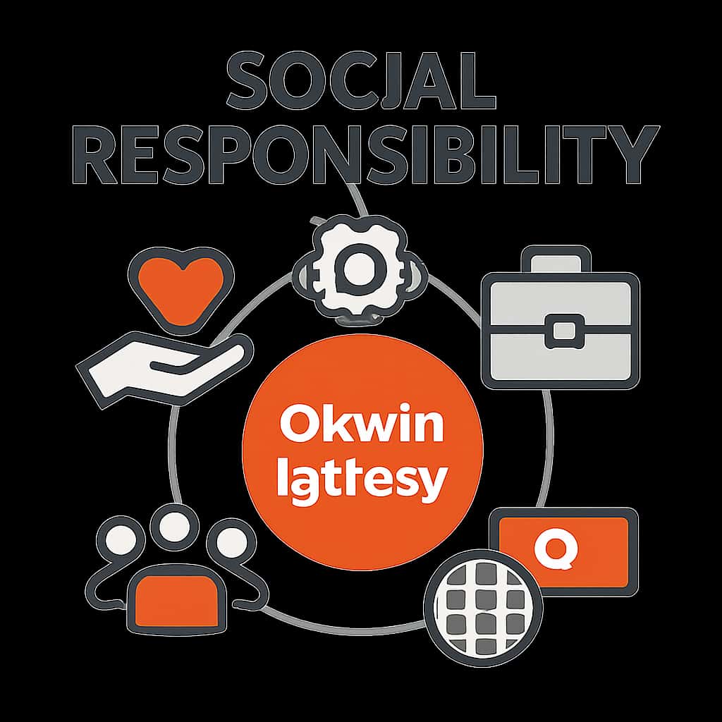 A diagram detailing the framework of Social Responsibility in Okwin lottery.