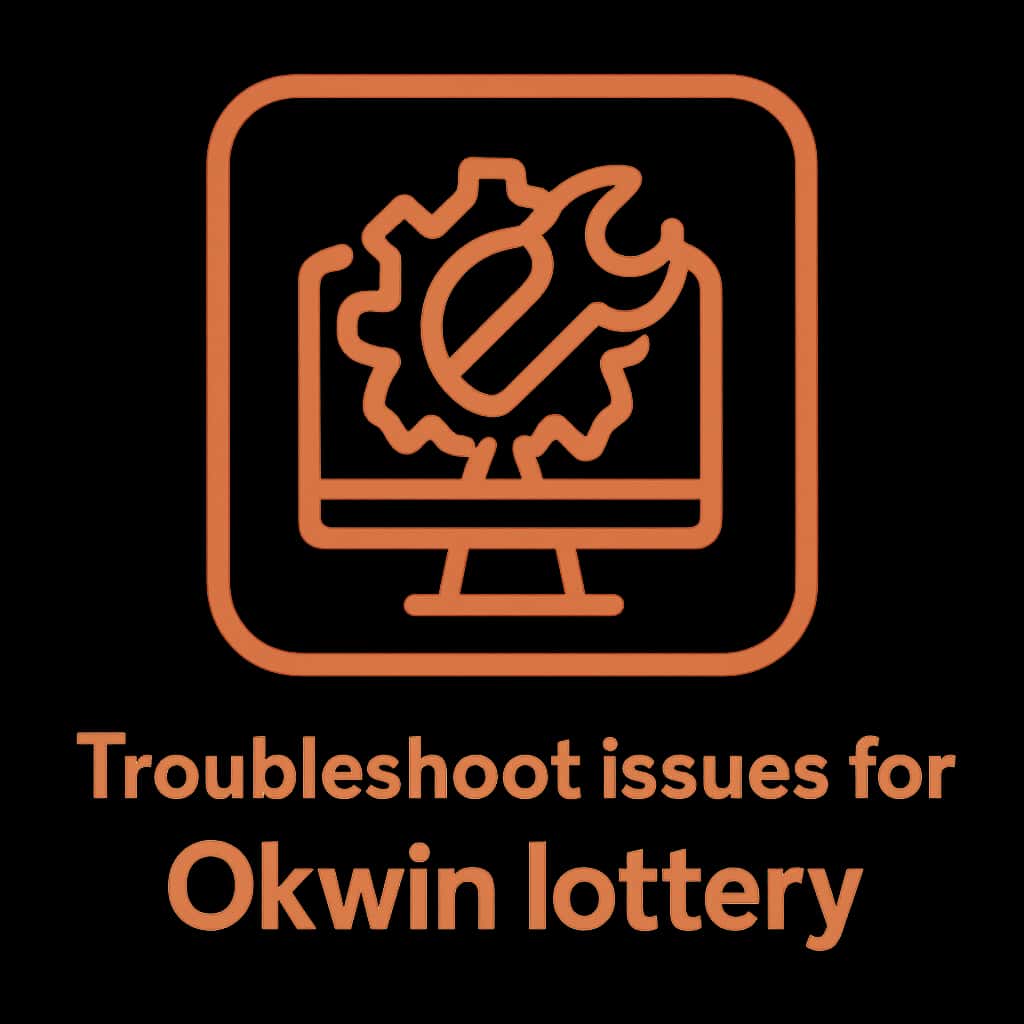 Icon representing troubleshooting guide for Okwin lottery.