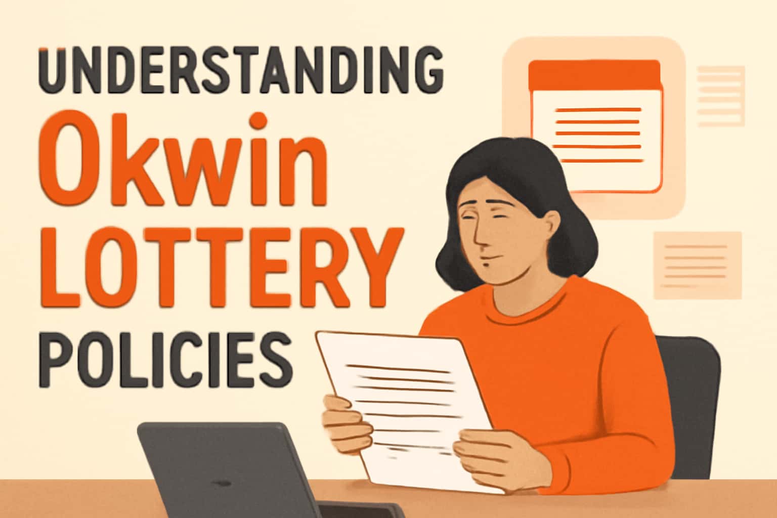 An informational visual representation of Okwin lottery Policies with the title clearly displayed.